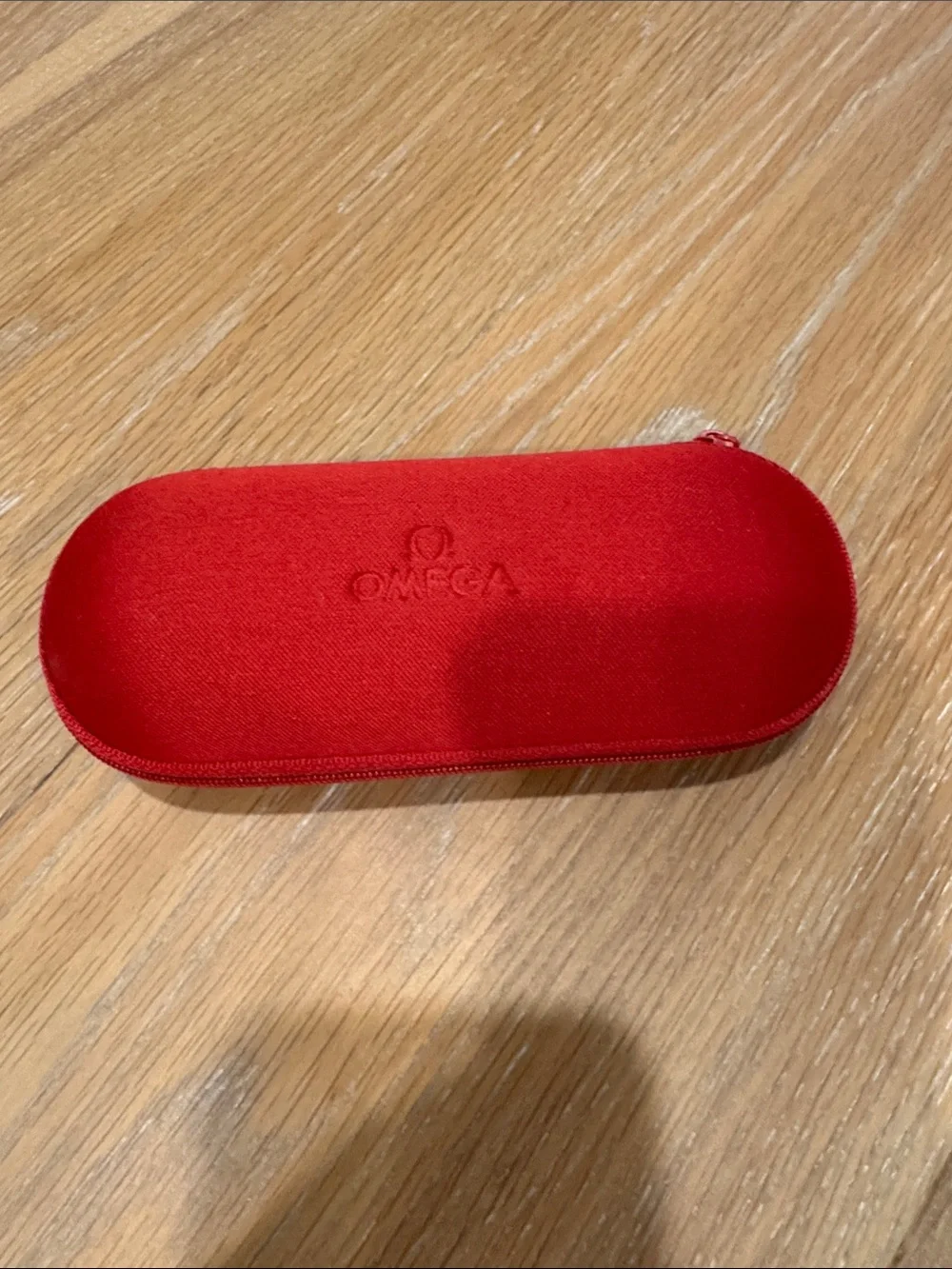 Omega Red Zippered Watch Travel Case